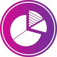 Pie chart Glyph Gradient Circle Icon vector