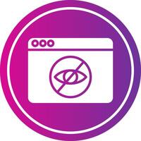 Eye Glyph Gradient Circle Icon vector
