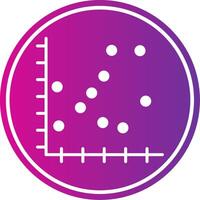 Scatter plot Glyph Gradient Circle Icon vector