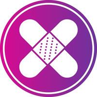 Bandage Glyph Gradient Circle Icon vector