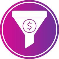 Sales Funnel Glyph Gradient Circle Icon vector