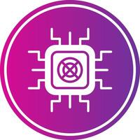 Gpu Mining Glyph Gradient Circle Icon vector
