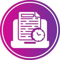 Working Hours Glyph Gradient Circle Icon vector
