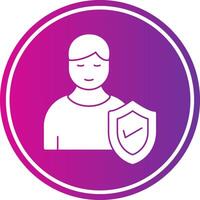 Trust Glyph Gradient Circle Icon vector