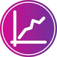 Chart Glyph Gradient Circle Icon vector