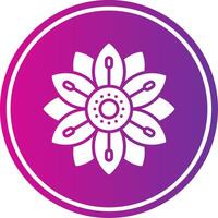 Tiger Lily Glyph Gradient Circle Icon vector