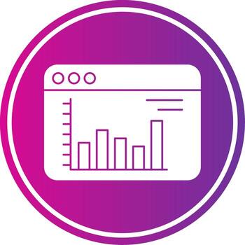 Website StatisticsArrow Glyph Gradient Circle Icon vector