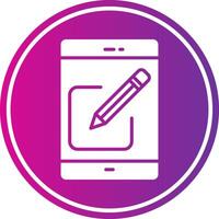 Editing Glyph Gradient Circle Icon vector