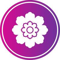 Fringed Dianthus Glyph Gradient Circle Icon vector