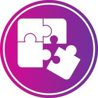 Puzzle Glyph Gradient Circle Icon vector
