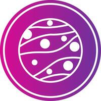 Mars Glyph Gradient Circle Icon vector
