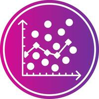 Scatter Graph Glyph Gradient Circle Icon vector