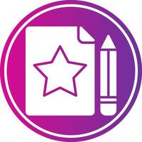 Copywriting Glyph Gradient Circle Icon vector