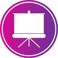 Presentation Glyph Gradient Circle Icon vector