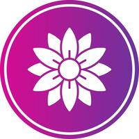 Aster Glyph Gradient Circle Icon vector