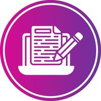 Blog Glyph Gradient Circle Icon vector
