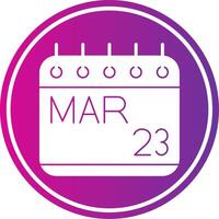 March Glyph Gradient Circle Icon vector