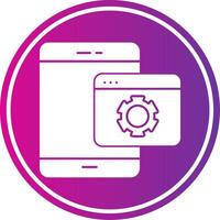 Web Optimization Glyph Gradient Circle Icon vector