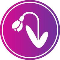 Snowdrop Glyph Gradient Circle Icon vector