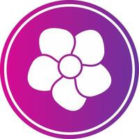 Flower Glyph Gradient Circle Icon vector