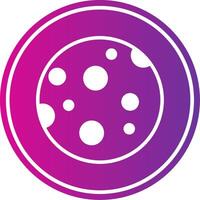 Moon Glyph Gradient Circle Icon vector
