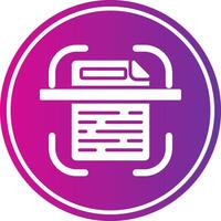 Scan Glyph Gradient Circle Icon vector