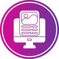 Statics Glyph Gradient Circle Icon vector
