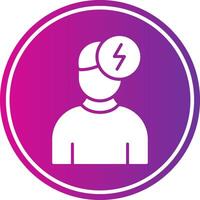 Brainstorming Glyph Gradient Circle Icon vector