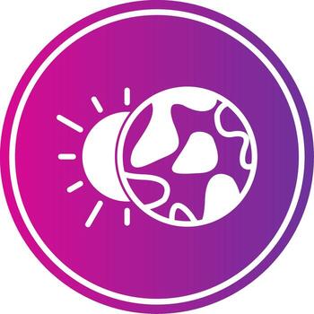 Eclipse Glyph Gradient Circle Icon vector