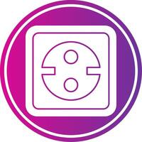Socket Glyph Gradient Circle Icon vector