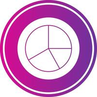 Pie Chart Pieces Glyph Gradient Circle Icon vector