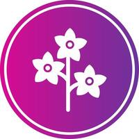 Delphinium Glyph Gradient Circle Icon vector