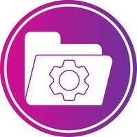 Folder Glyph Gradient Circle Icon vector