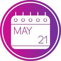 May Glyph Gradient Circle Icon vector