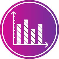 Striped Bars Glyph Gradient Circle Icon vector