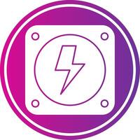 Electricity Glyph Gradient Circle Icon vector