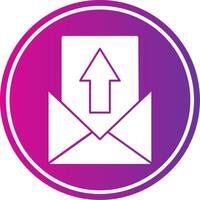 Mail Glyph Gradient Circle Icon vector