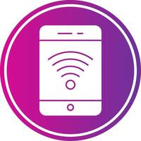 Wifi Glyph Gradient Circle Icon vector