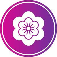 Geranium Glyph Gradient Circle Icon vector