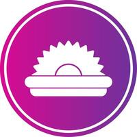 Saw Glyph Gradient Circle Icon vector