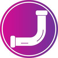 Pipe Glyph Gradient Circle Icon vector