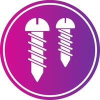 Screw Glyph Gradient Circle Icon vector