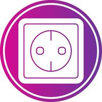 socket Glyph Gradient Circle Icon vector