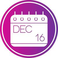 December Glyph Gradient Circle Icon vector