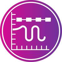 Multiple Trend Chart Glyph Gradient Circle Icon vector