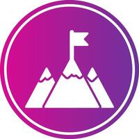 Mission Glyph Gradient Circle Icon vector