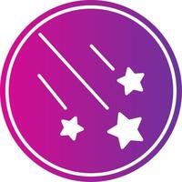 Shooting Stars Glyph Gradient Circle Icon vector