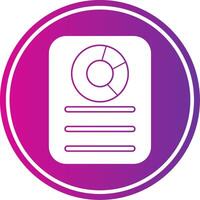Pie Chart Glyph Gradient Circle Icon vector