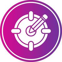 Target Audience Glyph Gradient Circle Icon vector