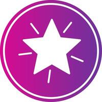 Star Glyph Gradient Circle Icon vector